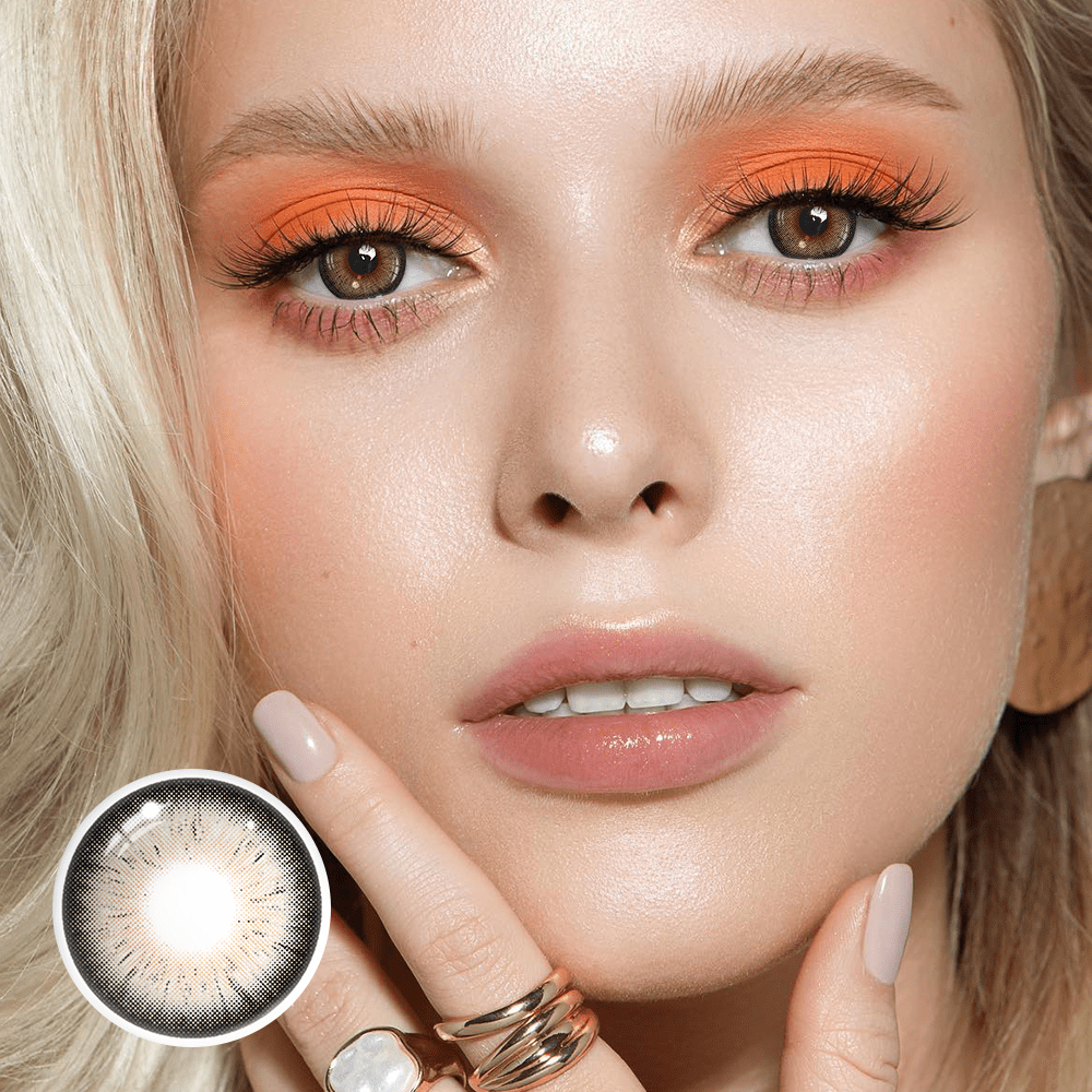 Laurel Brown Prescription Coloured Contact Lenses Secondary image