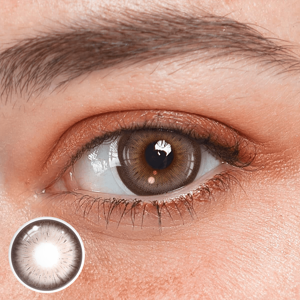 Laurel Pink Brown Prescription Coloured Contact Lenses - BEAUEYE (UK) Main image