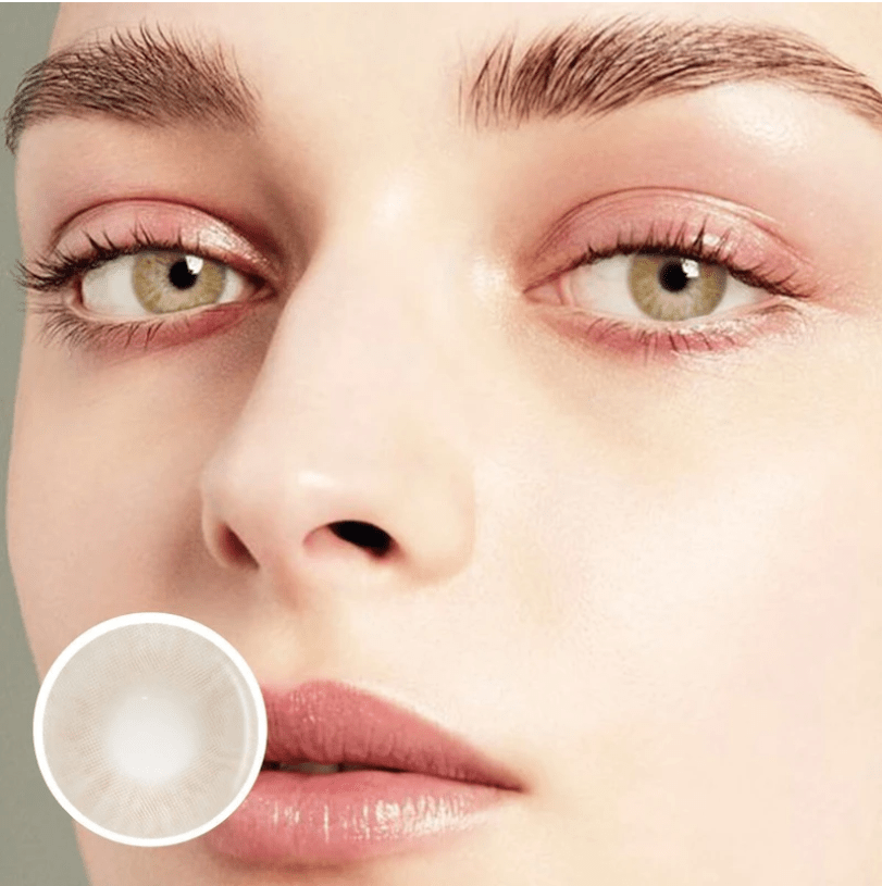 Lemon Cat Eye Khaki Coloured Contact Lenses - BEAUEYE (UK) Main image