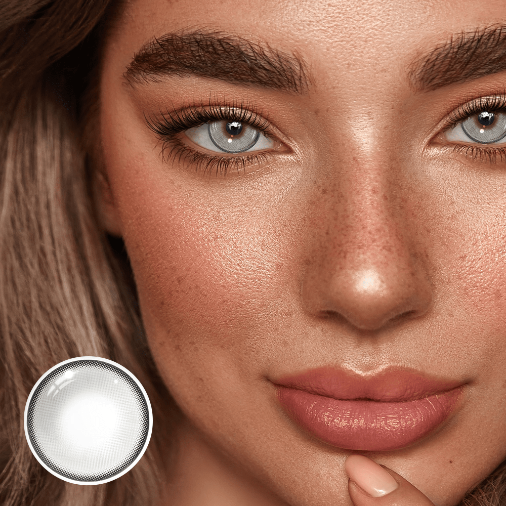 Linette Graffito Gray Coloured Contact Lenses Secondary image