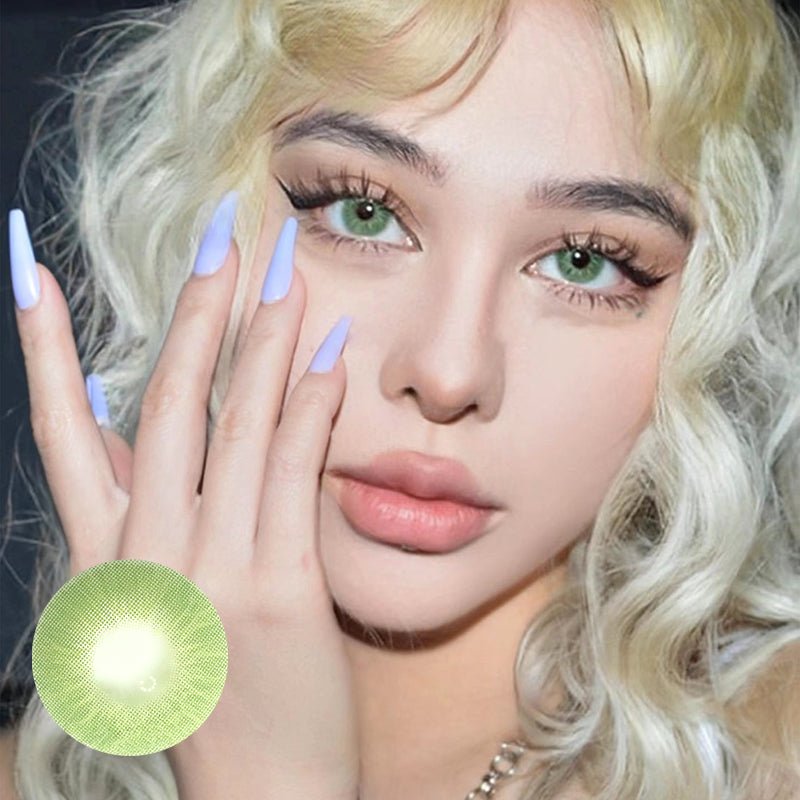 Love Story Endorphin Green Prescription Coloured Contact Lenses Secondary image