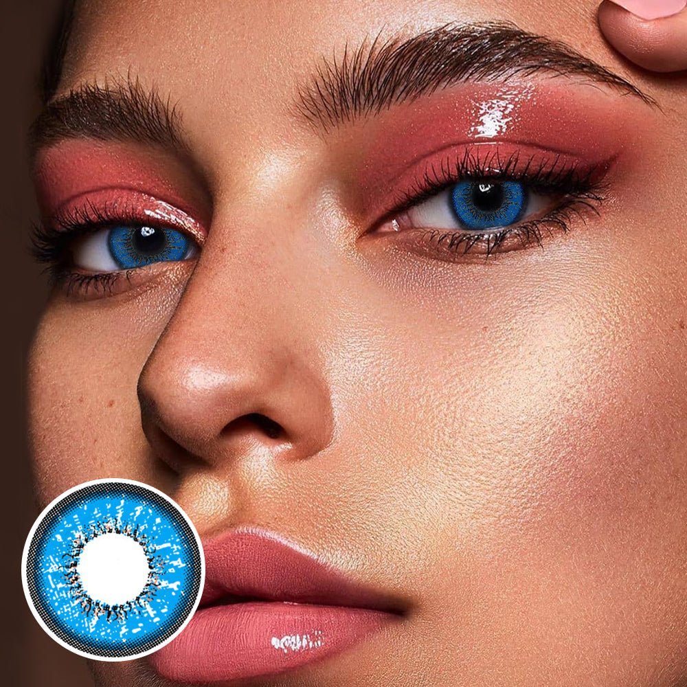 Love Words Blue Coloured Contact Lenses - BEAUEYE (UK)
