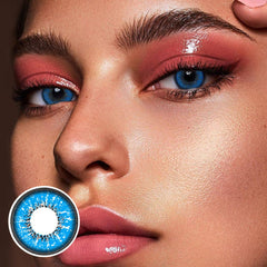 Love Words Blue Coloured Contact Lenses - BEAUEYE (UK)