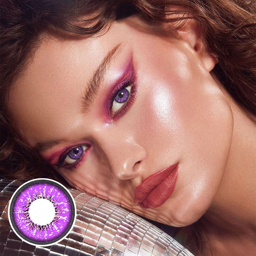 Love Words Purple Coloured Contact Lenses - BEAUEYE (UK) Main image