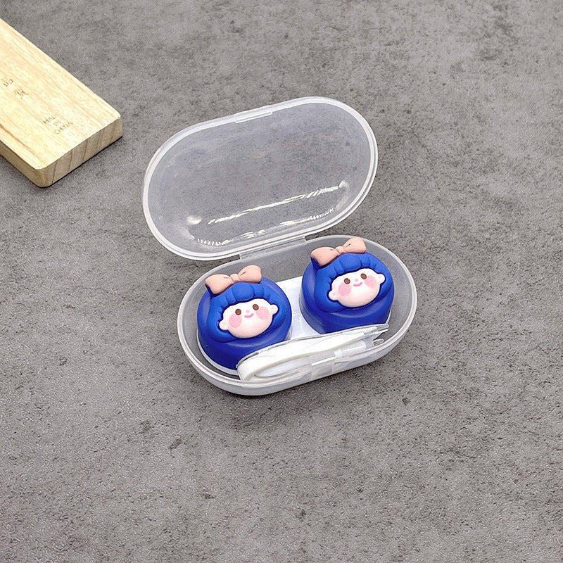 Lovely Girl Head Colored Contact Lens Case - BEAUEYE (UK)