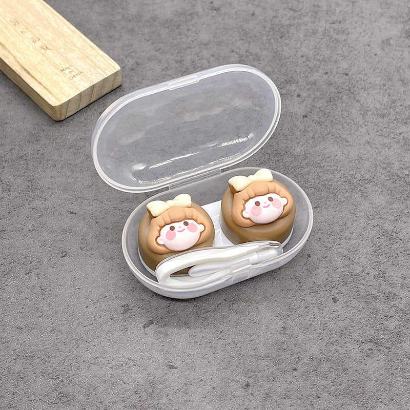 Lovely Girl Head Colored Contact Lens Case - BEAUEYE (UK)