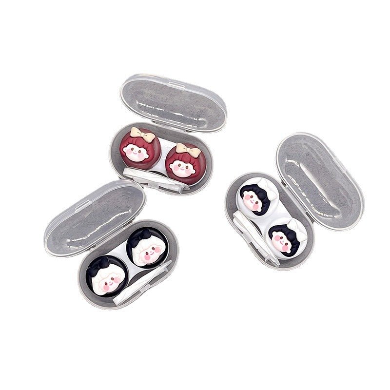 Lovely Girl Head Colored Contact Lens Case - BEAUEYE (UK)