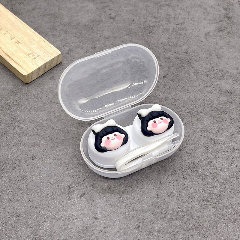 Lovely Girl Head Colored Contact Lens Case - BEAUEYE (UK)