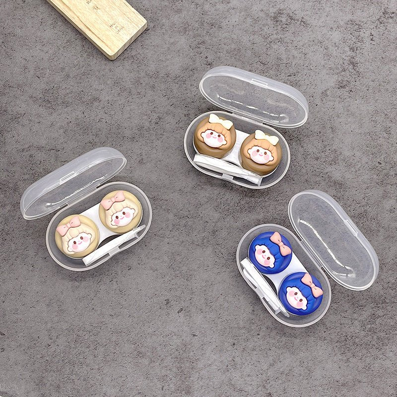 Lovely Girl Head Colored Contact Lens Case - BEAUEYE (UK)