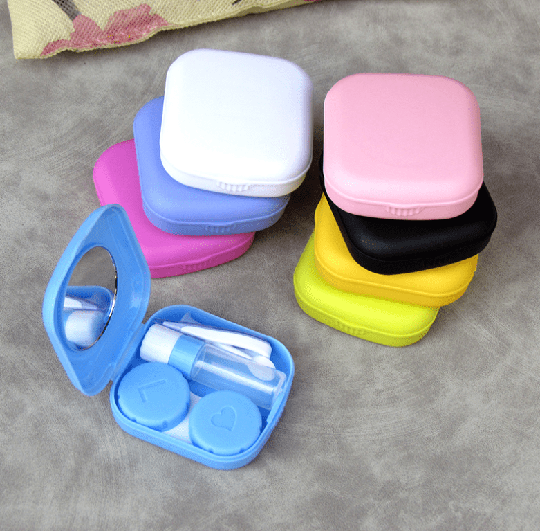 Lovely square portable Multicolor Colored Contact Lens Case - BEAUEYE (UK) Main image