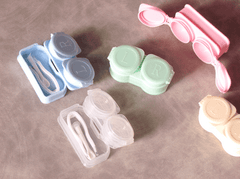 Macaroon flip cover Colored Contact Lens Case - BEAUEYE (UK)