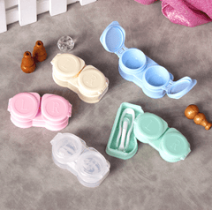 Macaroon flip cover Colored Contact Lens Case - BEAUEYE (UK)