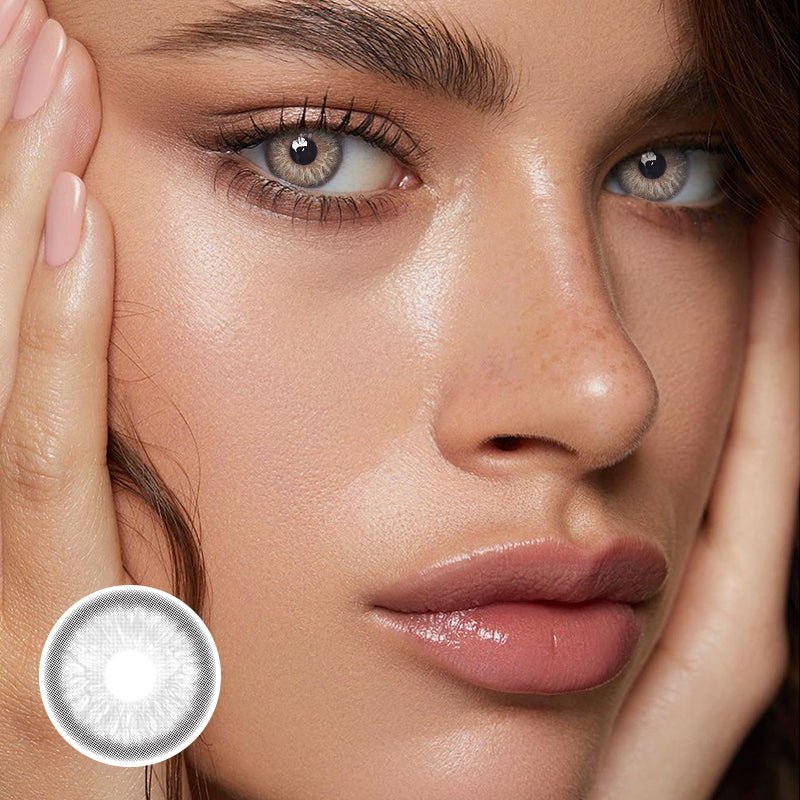 Madonna Courtship Grey Coloured Contact Lenses Secondary image