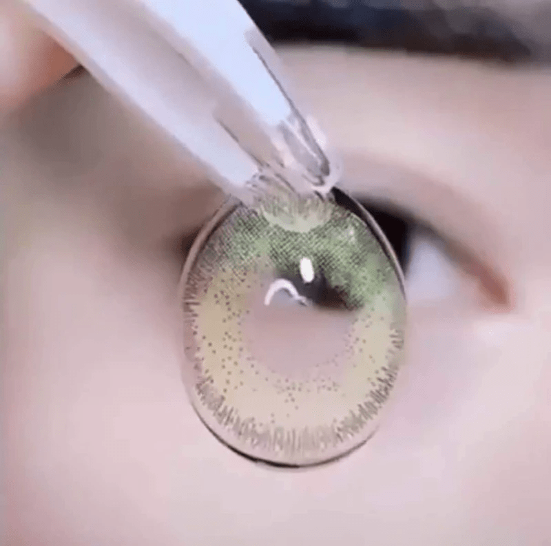 Magic Green Coloured Contact Lenses Secondary image