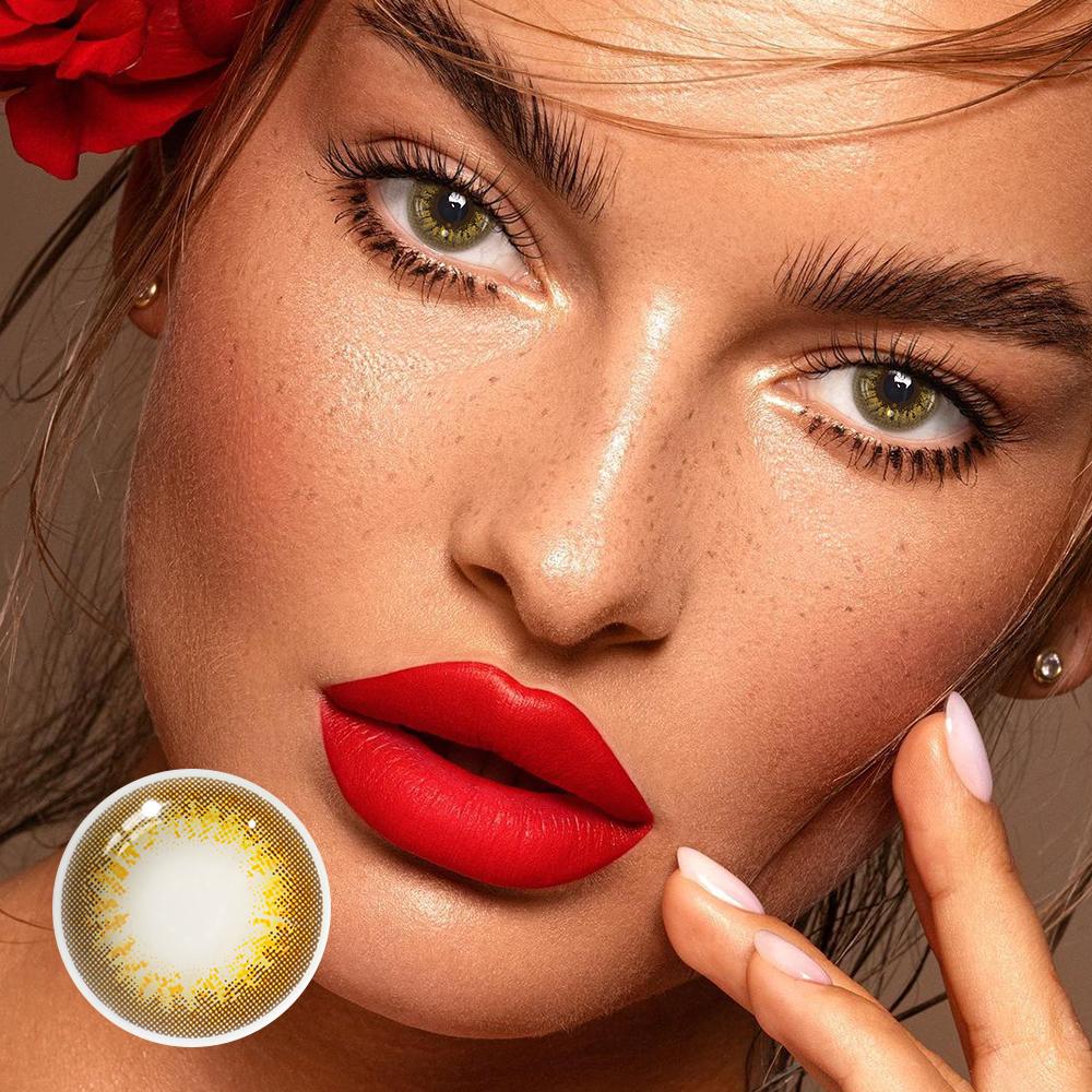 Mermaid Light Brown Coloured Contact Lenses Secondary image