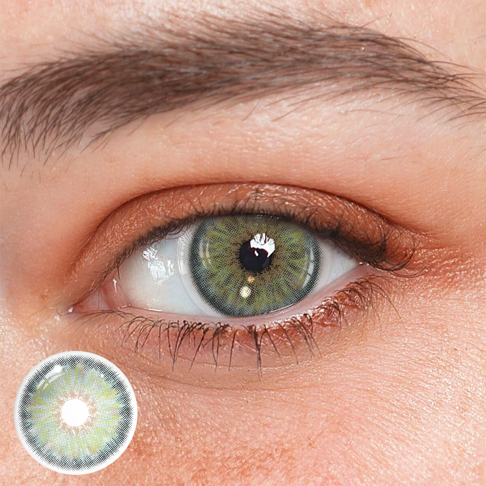 Cyrene Retro Green Coloured Contact Lenses Main image
