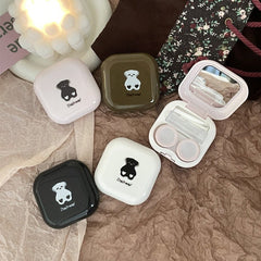 Milk Tea Bear Colored Contact Lens Case - BEAUEYE (UK)