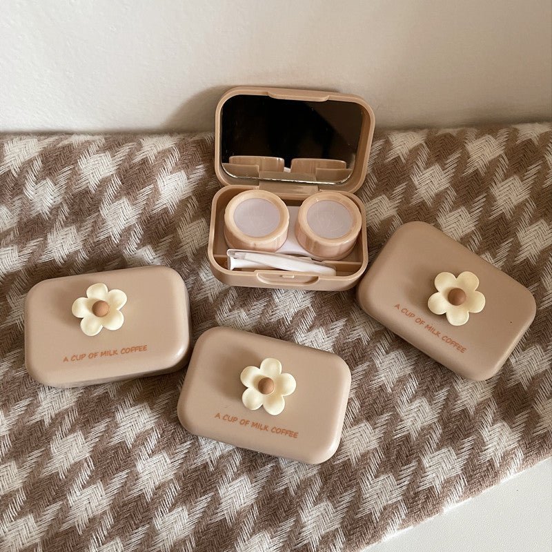 Milk Tea Warm Colored Contact Lens Case - BEAUEYE (UK)