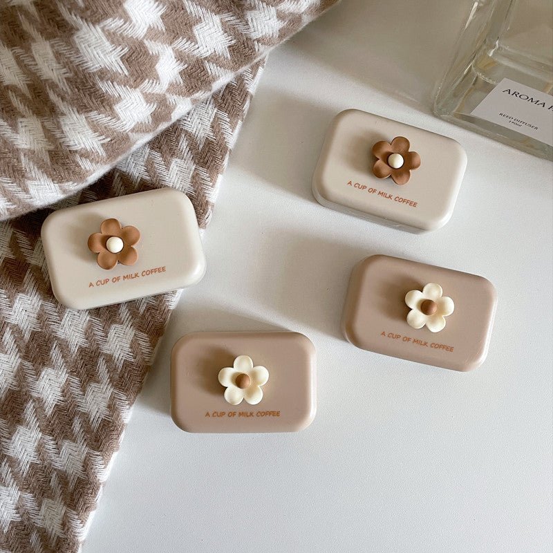 Milk Tea Warm Colored Contact Lens Case - BEAUEYE (UK)
