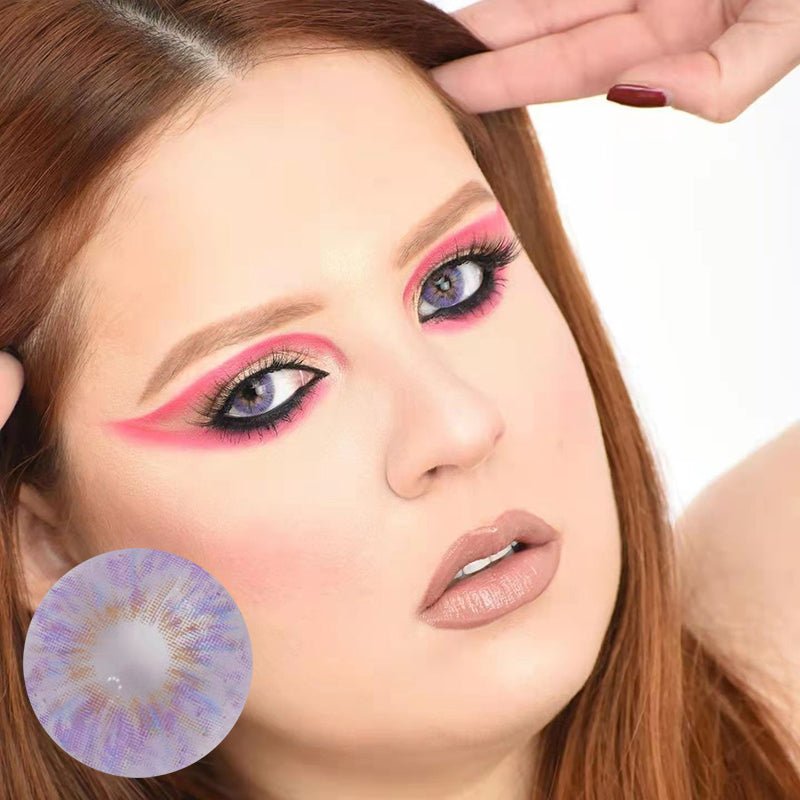 Monet Purple Coloured Contact Lenses Secondary image