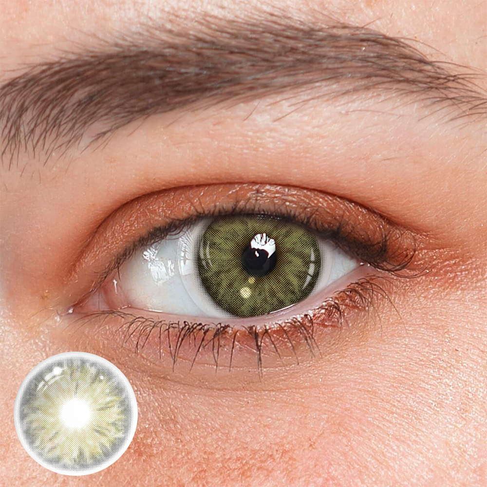 Cyrene Honey Green Coloured Contact Lenses Main image