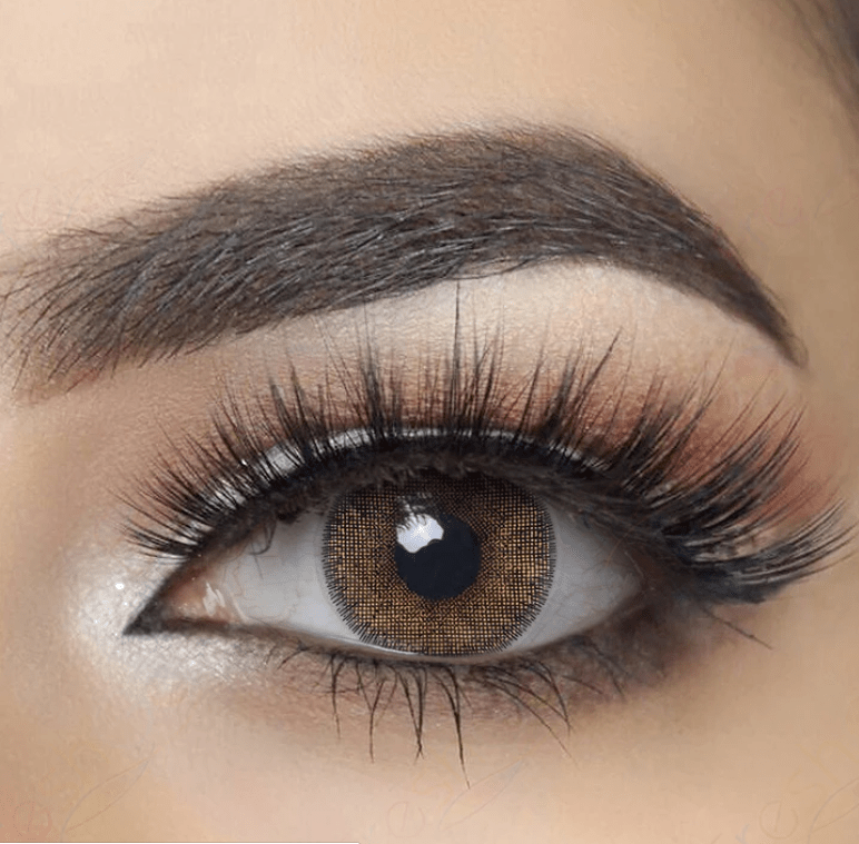Natural Avela Brown Coloured Contact Lenses Secondary image
