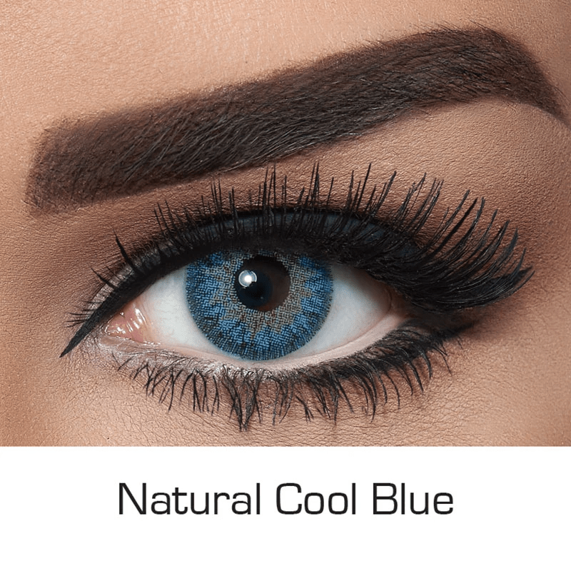 NATURAL COOL BLUE Coloured Contact Lenses Secondary image