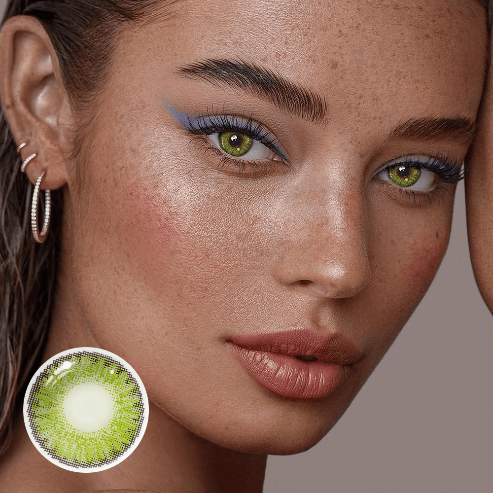 New 3-Tone Gem Green Prescription Coloured Contact Lenses Secondary image