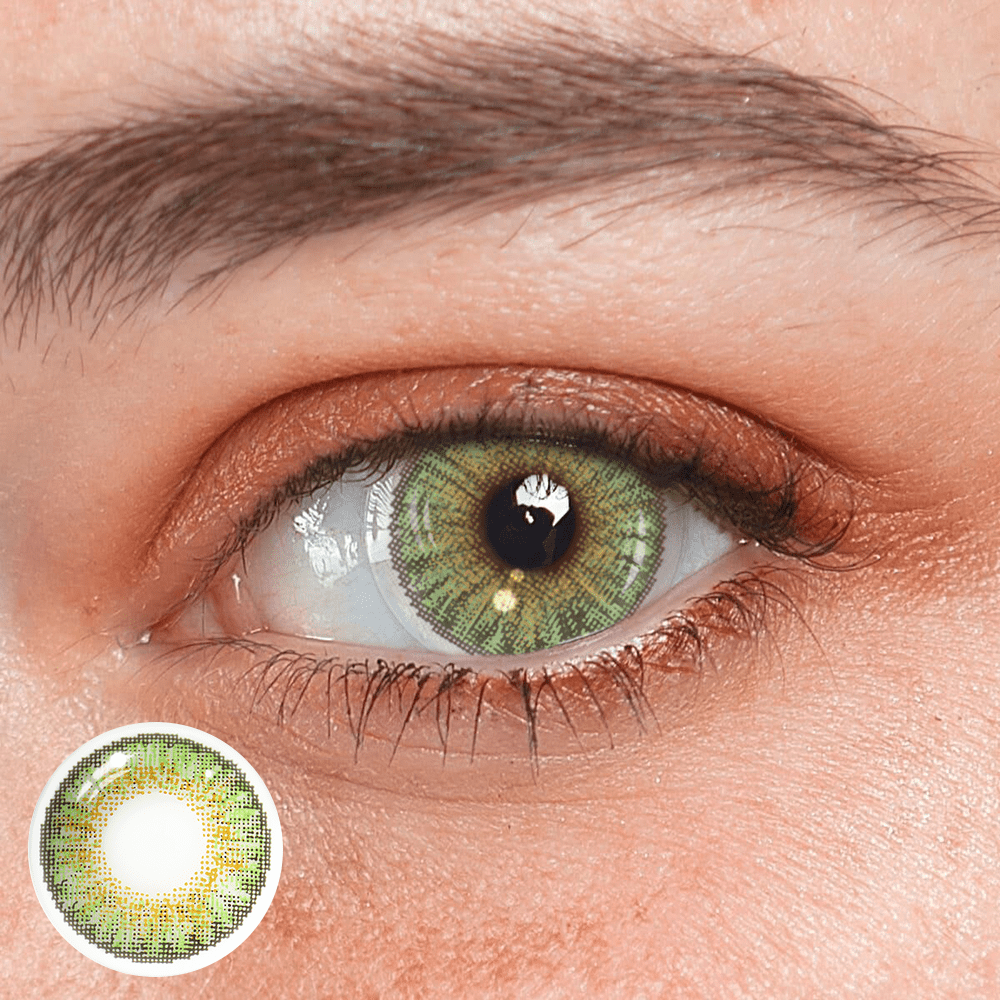 New 3 - Tone Green Prescription Coloured Contact Lenses - BEAUEYE (UK) Main image