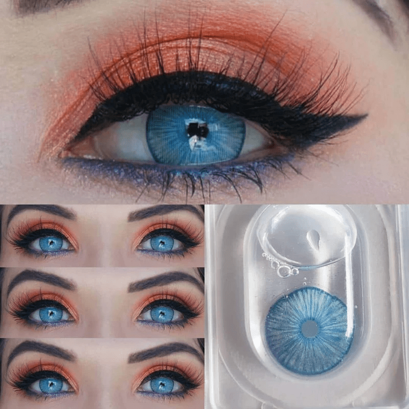 New York Blue Prescription Coloured Contact Lenses - BEAUEYE (UK) Main image