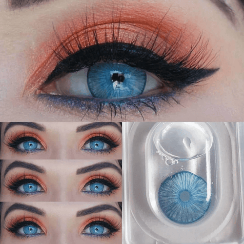 New York Blue Prescription Coloured Contact Lenses - BEAUEYE (UK)
