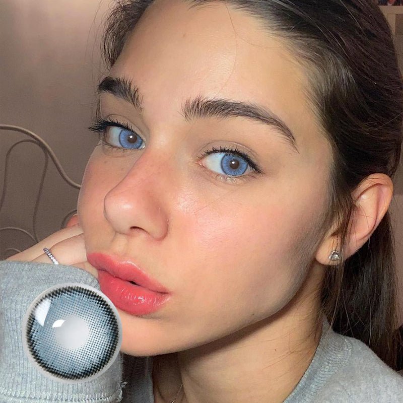 Norko Blue Prescription Coloured Contact Lenses Secondary image