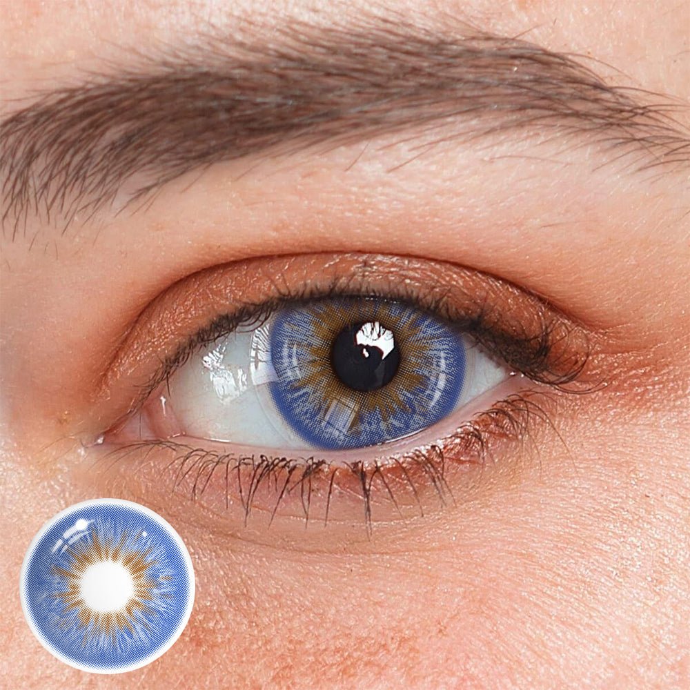 Olivia Blue Coloured Contact Lenses - BEAUEYE (UK) Main image