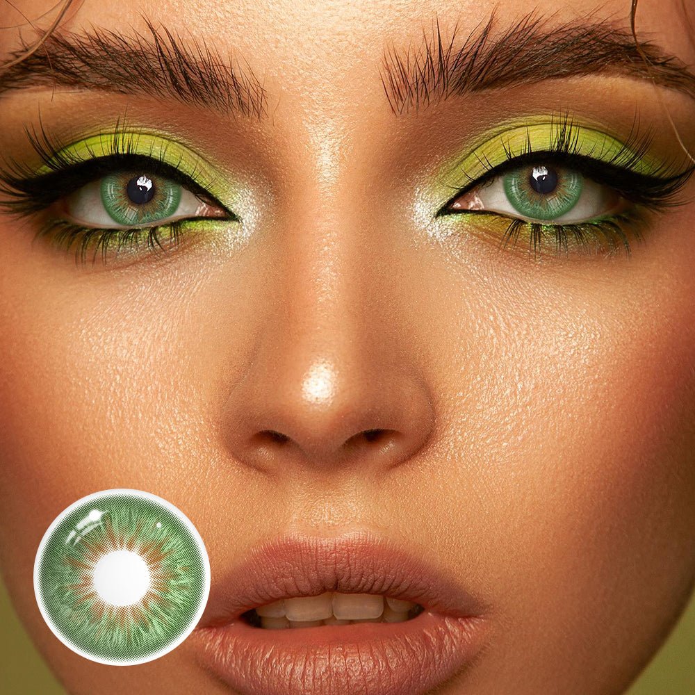 Olivia Green Coloured Contact Lenses Secondary image