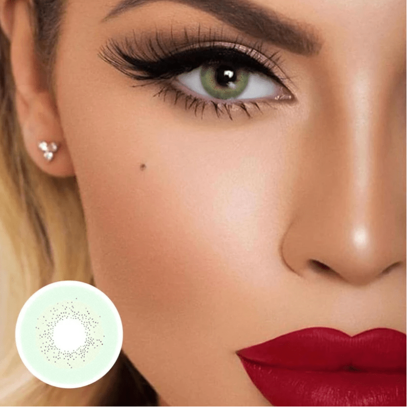 Olivia Mentha Green Coloured Contact Lenses - BEAUEYE (UK) Main image
