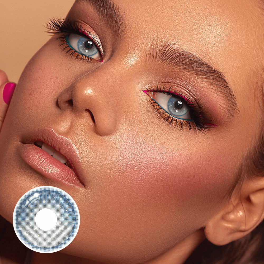 Ophir Blue Coloured Contact Lenses Secondary image