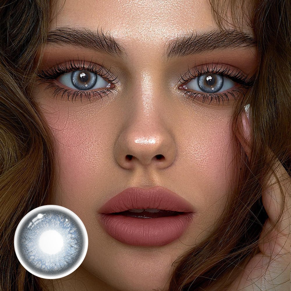Penina Blue Prescription Coloured Contact Lenses Secondary image