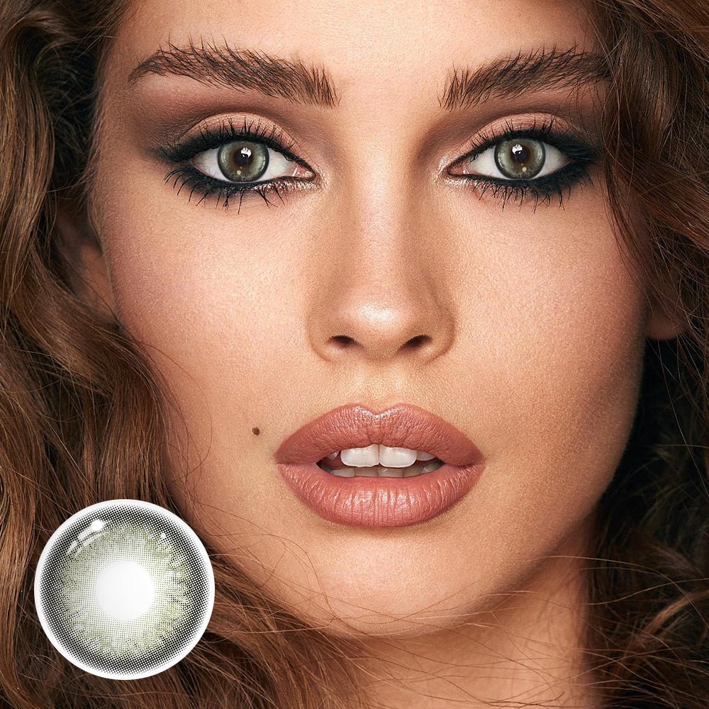Penina Green Prescription Coloured Contact Lenses Secondary image