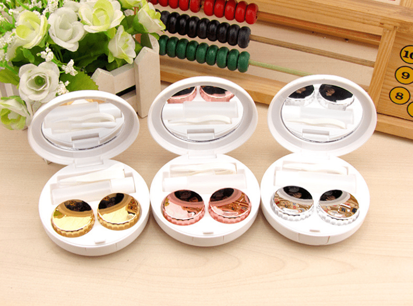 Pentagonal Star Drill Multicolor Colored Contact Lens Case Secondary image