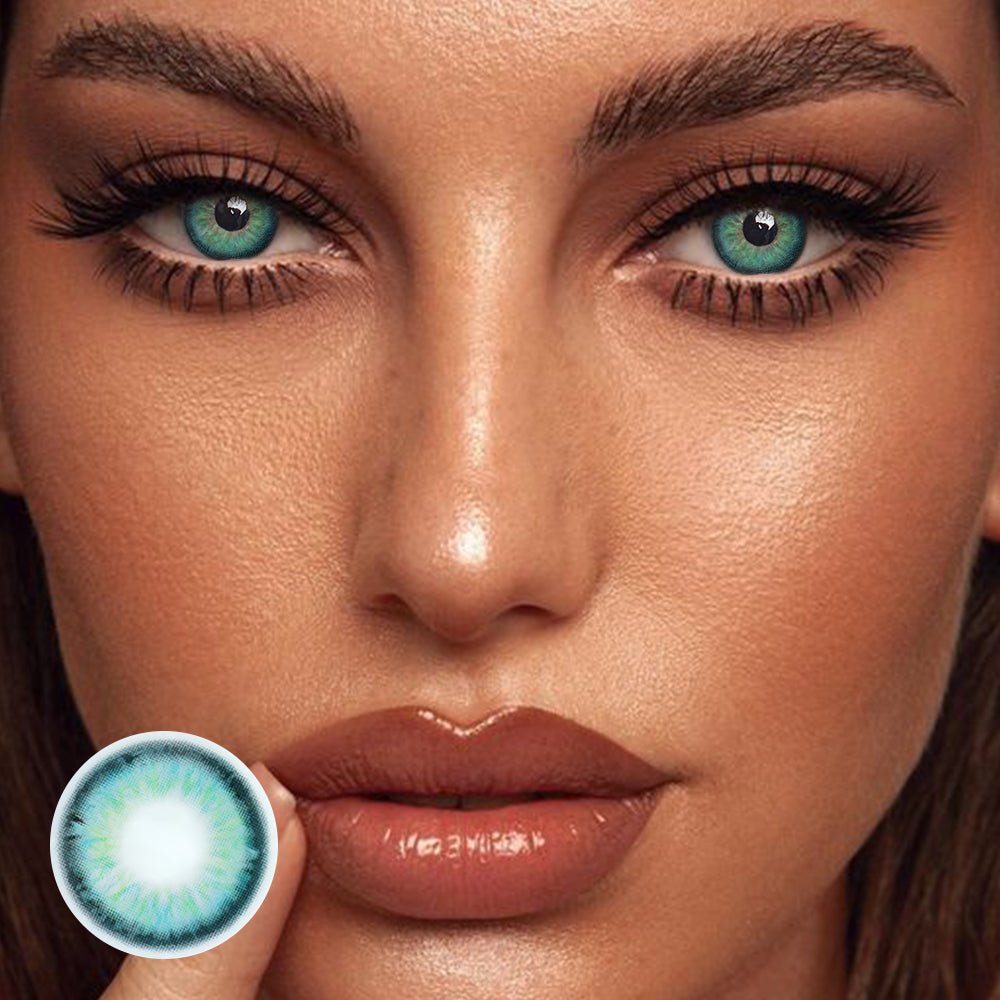 Perla Blue Prescription Coloured Contact Lenses Secondary image