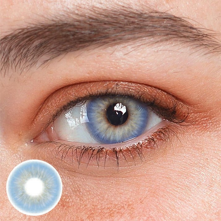 Perla Deep Blue Prescription Coloured Contact Lenses - BEAUEYE (UK) Main image