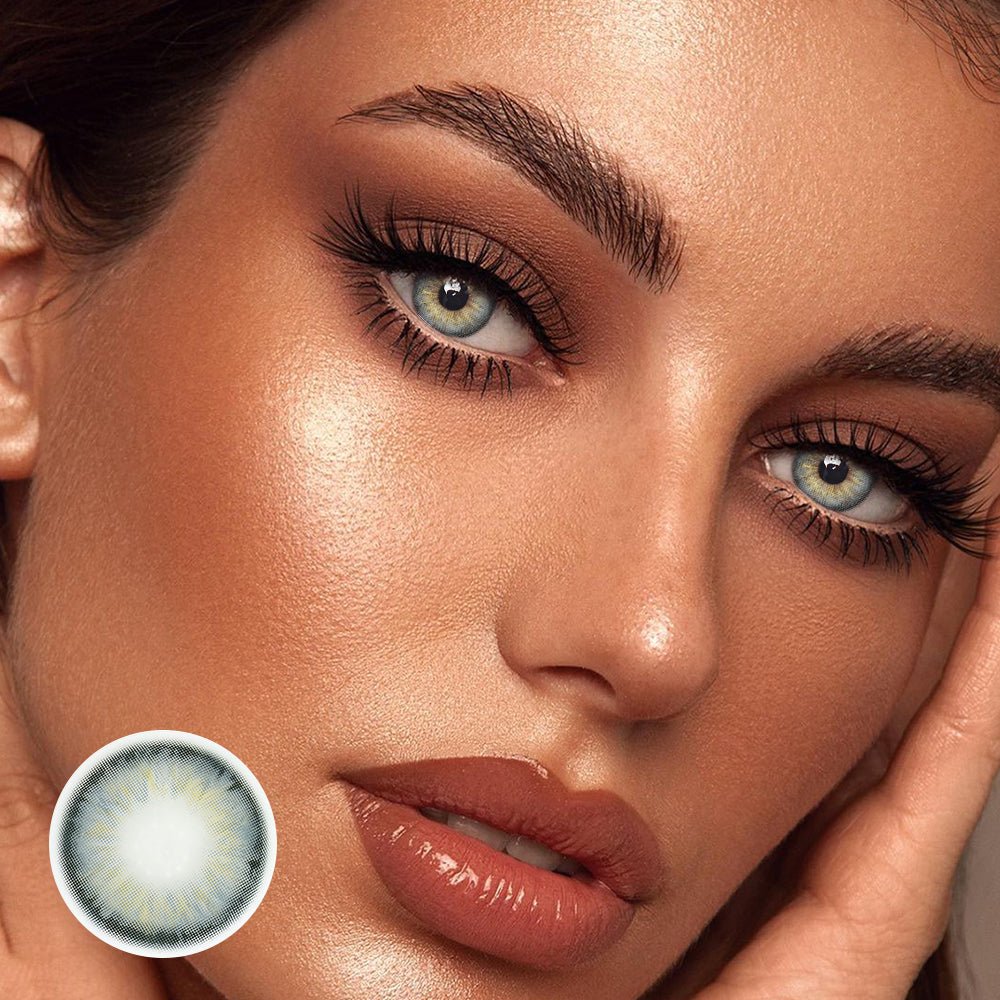 Perla Deep Grey Prescription Coloured Contact Lenses Secondary image