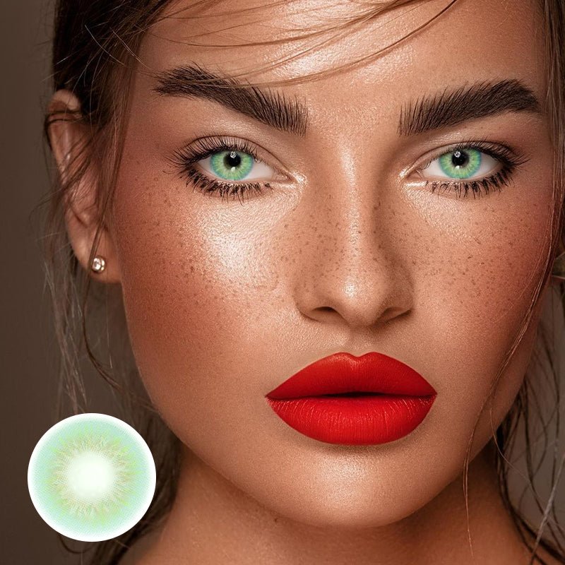 Perla Light Green Prescription Coloured Contact Lenses Secondary image