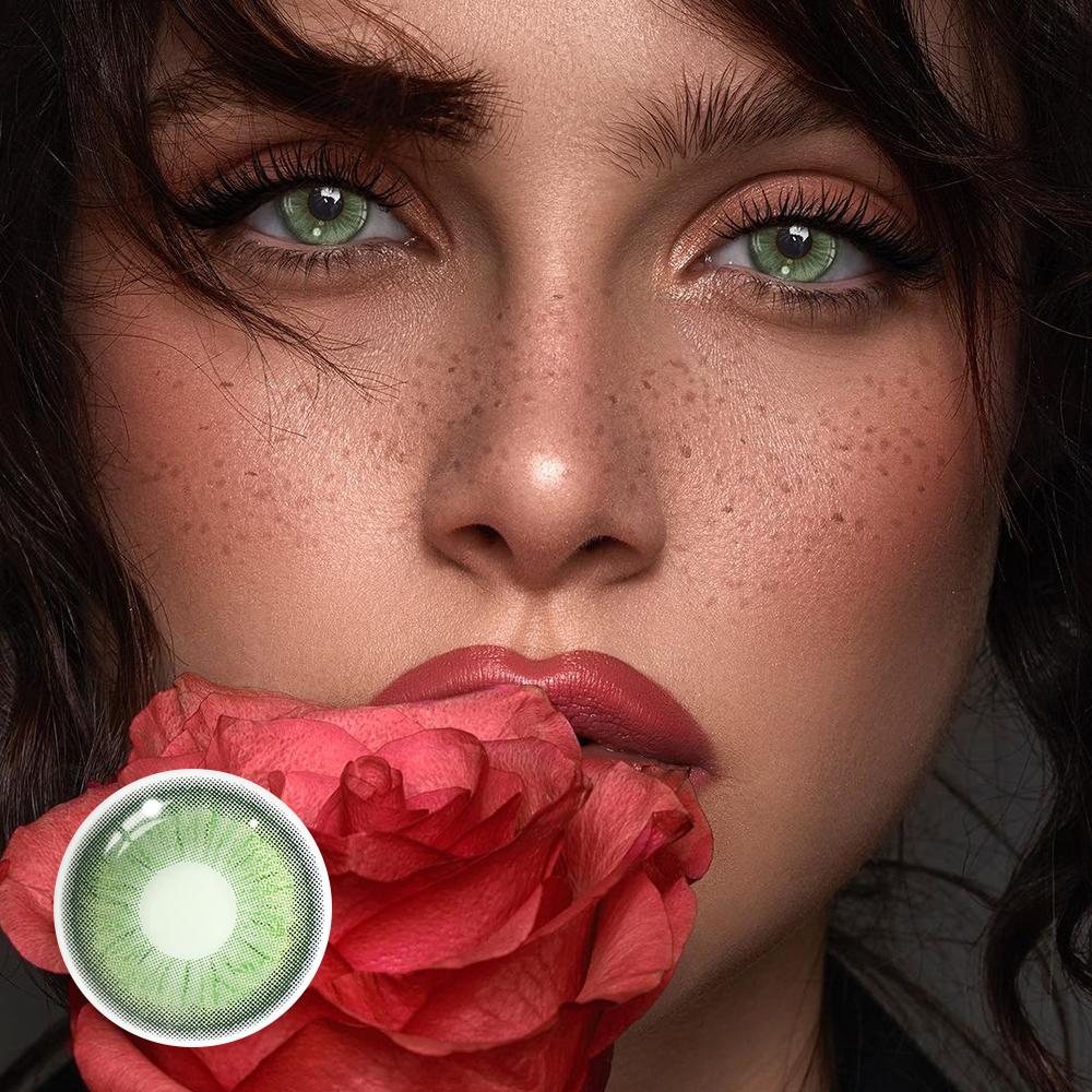 Perola Green Prescription Coloured Contact Lenses Secondary image