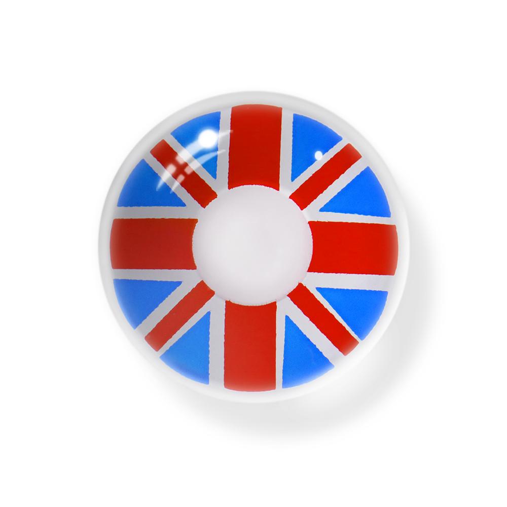 Cosplay Britain Flag Blue Colored Contact Lenses