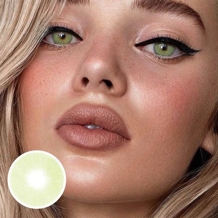 Polar Light Yellow green Coloured Contact Lenses Secondary image