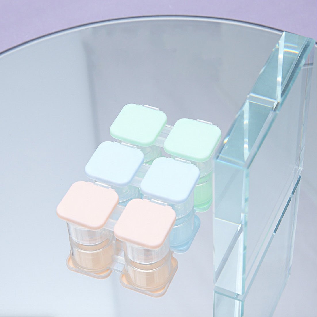 Portable flip cover Multicolor Colored Contact Lens Case - BEAUEYE (UK)