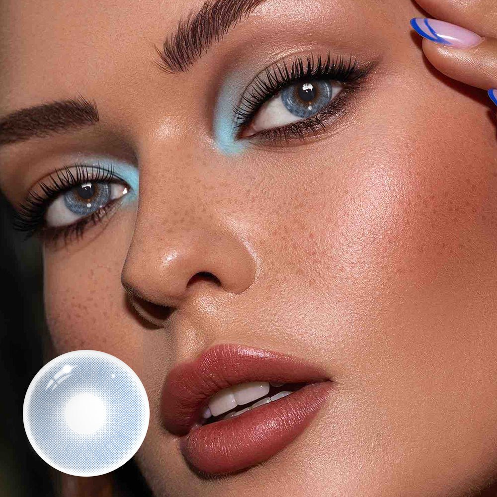 Queen Blue Coloured Contact Lenses Secondary image