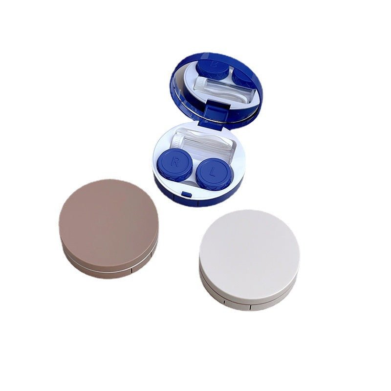 Round Milk Coffee Warm Color Colored Contact Lens Case - BEAUEYE (UK)