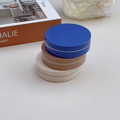 Round Milk Coffee Warm Color Colored Contact Lens Case - BEAUEYE (UK)